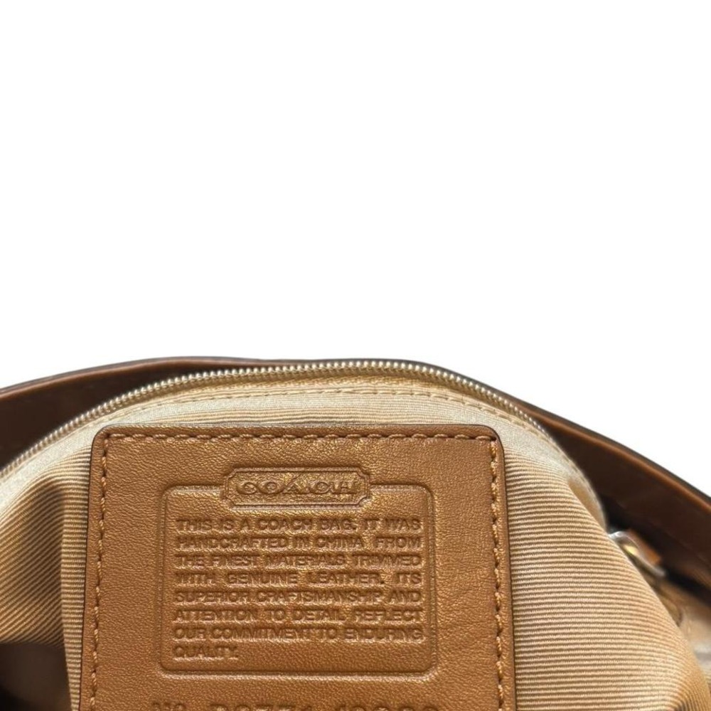 Y2k Coach Chelsea Signature‎ Khaki Beige Turnlock Optic Glam Hobo Shoulder Bag - Picture 8 of 8